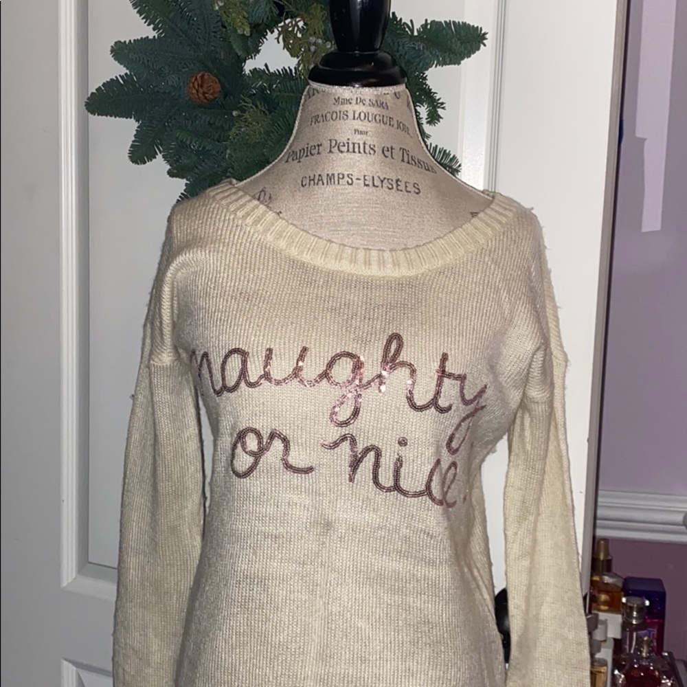“Naughty or Nice” Christmas Sweater